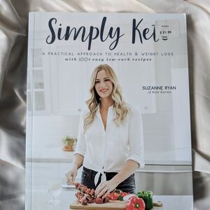 Simply Keto Cookbook by Suzanne Ryan - White Cover